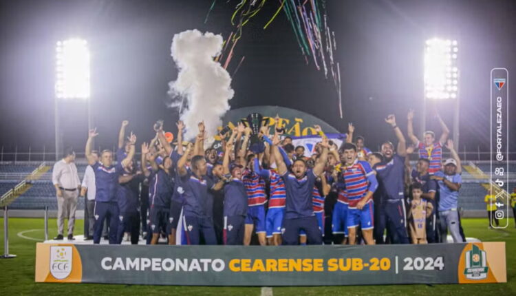 Fortaleza comemora conquista do título do Campeonato Cearense Sub-20 de 2024